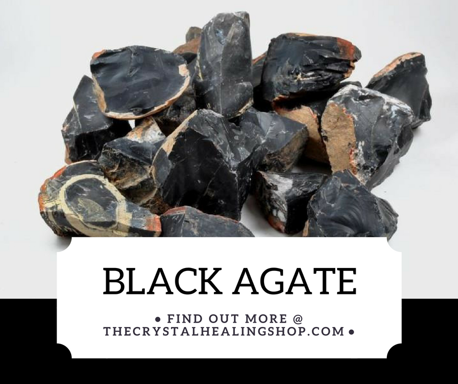 Raw black agate on sale