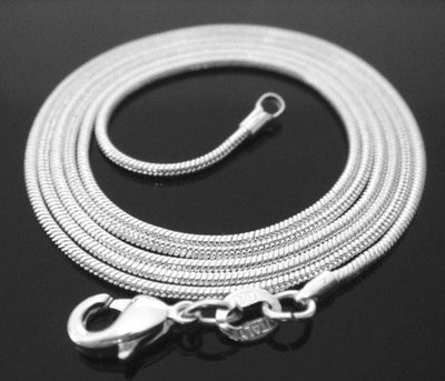 18 Inch Snake Chain - 925 Silver - The Crystal Healing Shop